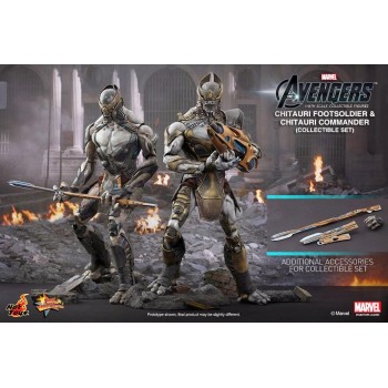 Marvel The Avengers Chitauri Comamander and FootSoldier Twin Pack 1/6 Scale Figures 30cm